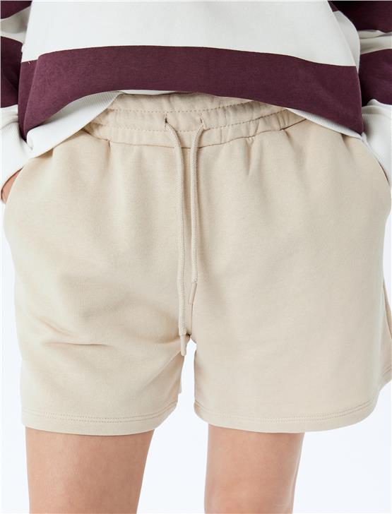 Koton 5Sal40020Ik 050 Bej Genc Kız Pamuk Jersey Short
