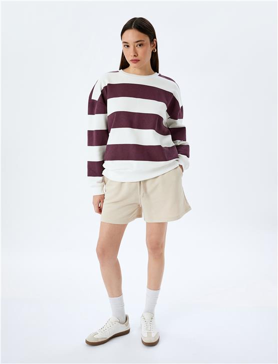 Koton 5Sal40020Ik 050 Bej Genc Kız Pamuk Jersey Short