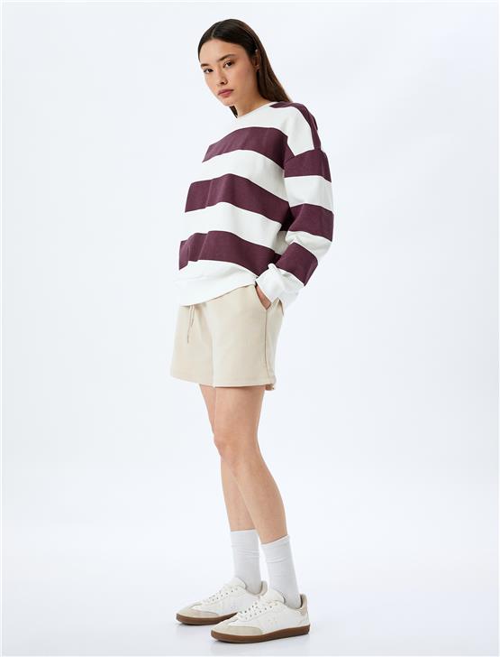 Koton 5Sal40020Ik 050 Bej Genc Kız Pamuk Jersey Short