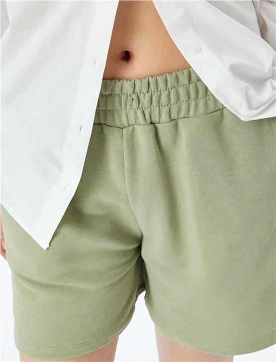 Koton 5Sal40020Ik 875 Hakı Genc Kız Pamuk Jersey Short