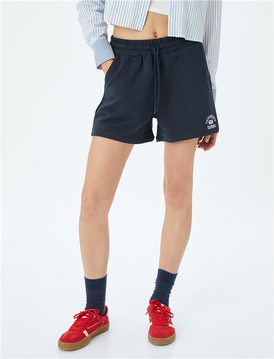 Koton 5Sal40037Ik 704 Lacıvert Genc Kız Pamuk Jersey Short