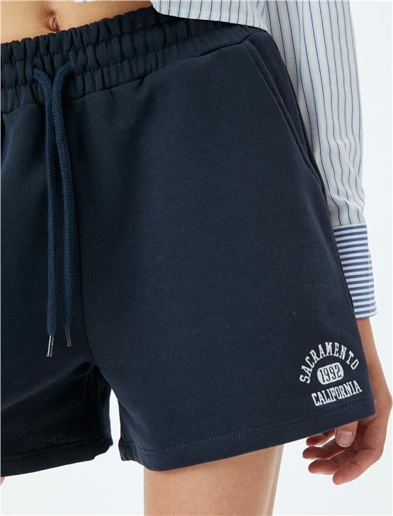 Koton 5Sal40037Ik 704 Lacıvert Genc Kız Pamuk Jersey Short