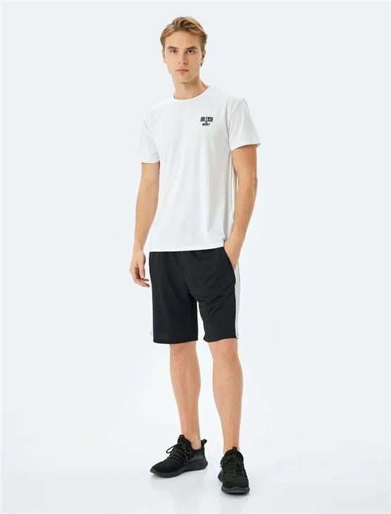 Koton 5Sam10016Nk 000 Beyaz Erkek Elastan Jersey Spor T-Shırt