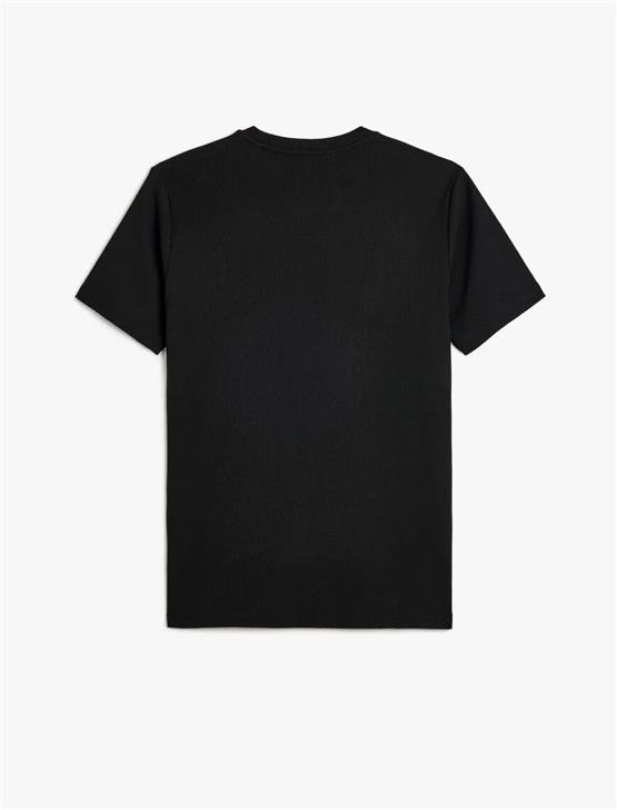 Koton 5Sam10031Hk 999 Sıyah Erkek Pamuk Jersey Kısa Kollu Basıc T-Shırt