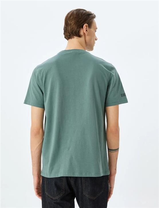 Koton 5Sam10123Hk 786 Yesıl Erkek Pamuk Jersey Kısa Kollu T-Shırt