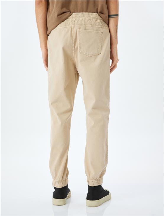 Koton 5Sam40008Hw 057 Bej Erkek Pamuk Dokuma Pantolon