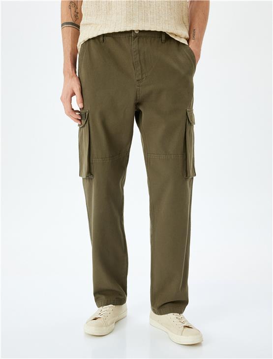 Koton 5Sam40029Hw 876 Hakı Erkek Pamuk Dokuma Pantolon