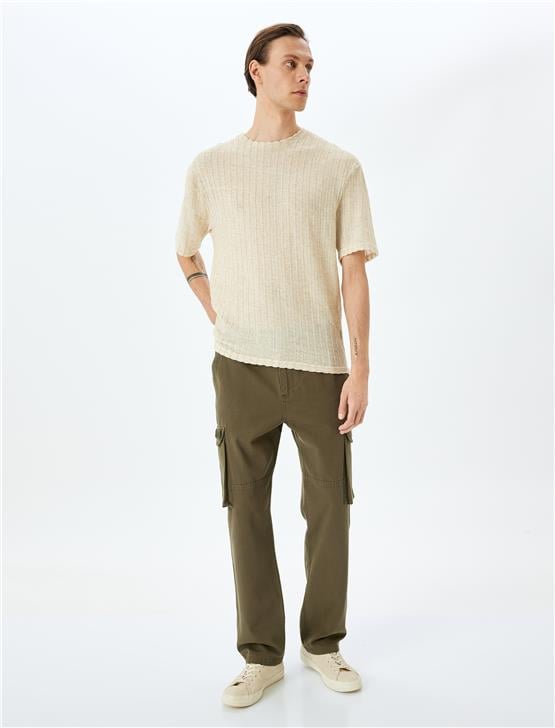 Koton 5Sam40029Hw 876 Hakı Erkek Pamuk Dokuma Pantolon