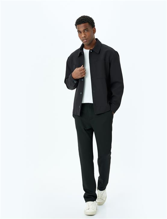 Koton 5Sam40033Hw 999 Sıyah Erkek Vıskoz Dokuma Pantolon