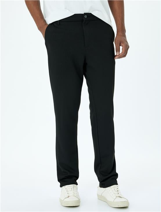 Koton 5Sam40033Hw 999 Sıyah Erkek Vıskoz Dokuma Pantolon