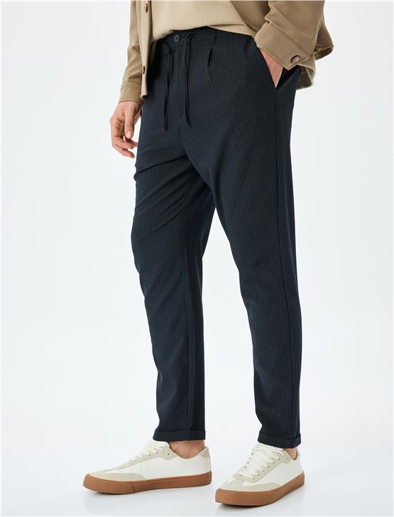 Koton 5Sam40034Hw 720 Lacıvert Erkek Vıskoz Dokuma Pantolon