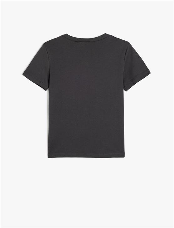 Koton 5Skb10128Tk 931 Antrasıt Erkek Cocuk Pamuk Jersey T-Shırt