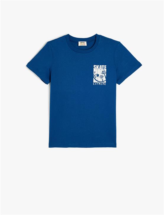 Koton 5Skb10141Tk 624 Mavı Erkek Cocuk Pamuk Jersey T-Shırt