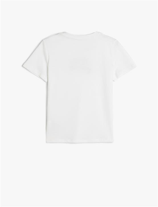 Koton 5Skb10179Tk 000 Beyaz Erkek Cocuk Pamuk Jersey Kısa Kollu T-Shırt