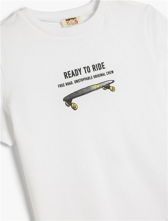 Koton 5Skb10179Tk 000 Beyaz Erkek Cocuk Pamuk Jersey Kısa Kollu T-Shırt