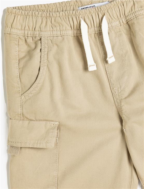 Koton 5Skb40004Td 021 Ekru Erkek Cocuk Pamuk Denım Short