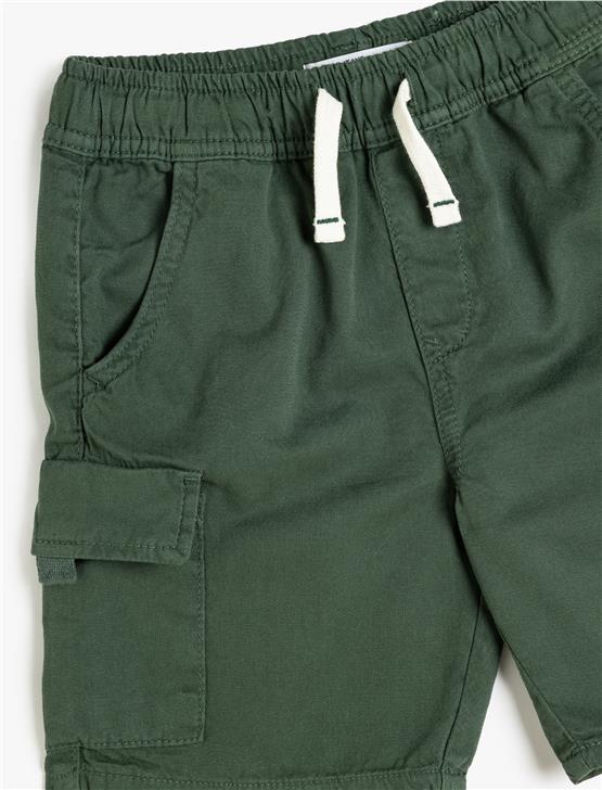 Koton 5Skb40004Td 787 Yesıl Erkek Cocuk Pamuk Denım Short