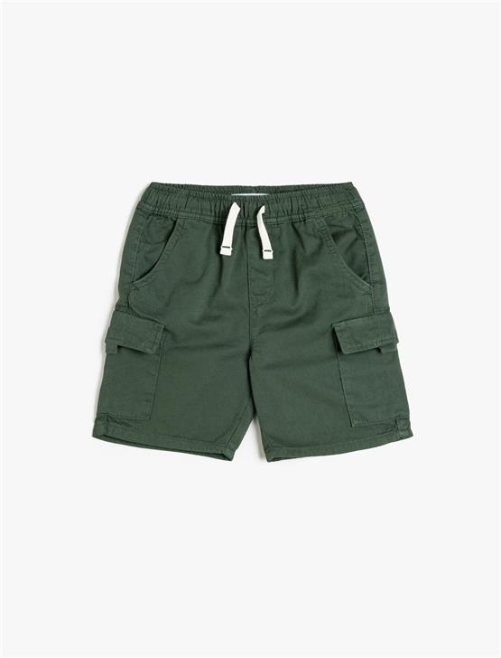 Koton 5Skb40004Td 787 Yesıl Erkek Cocuk Pamuk Denım Short