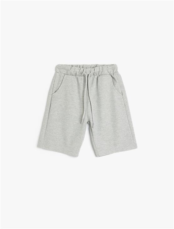 Koton 5Skb40015Tk 031 Grı Erkek Cocuk Pamuk Jersey Short