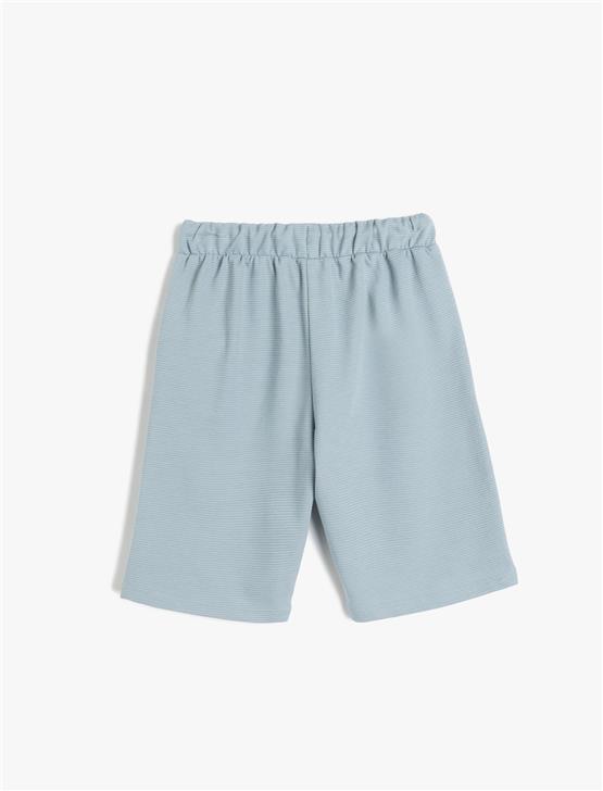 Koton 5Skb40015Tk 624 Mavı Erkek Cocuk Pamuk Jersey Short
