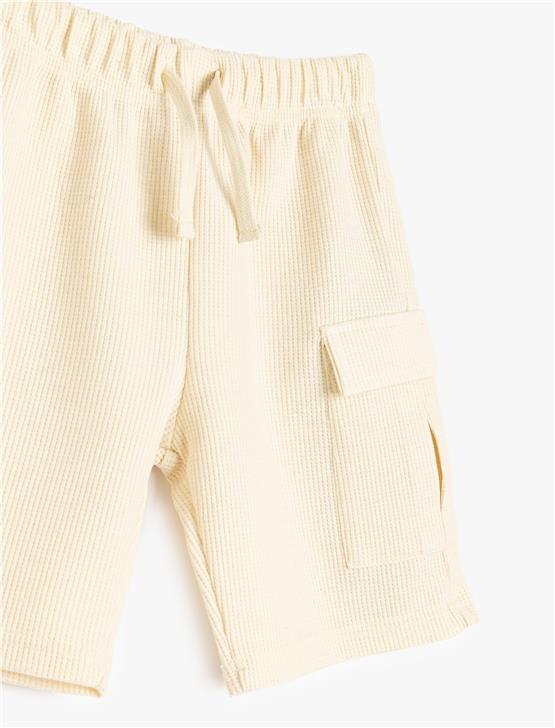 Koton 5Skb40016Tk 010 Ekru Erkek Cocuk Pamuk Jersey Short