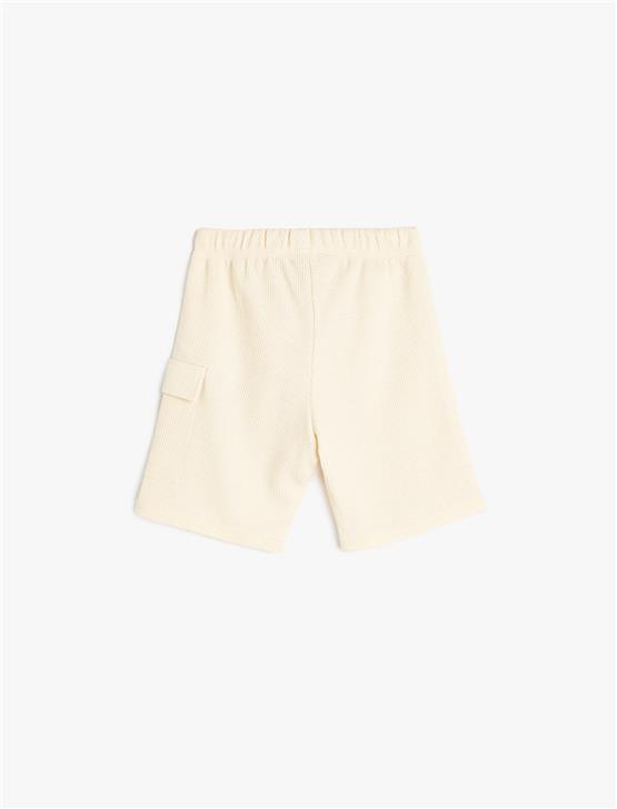 Koton 5Skb40016Tk 010 Ekru Erkek Cocuk Pamuk Jersey Short
