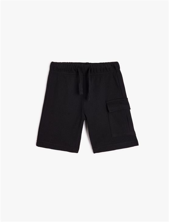 Koton 5Skb40016Tk 999 Sıyah Erkek Cocuk Pamuk Jersey Short