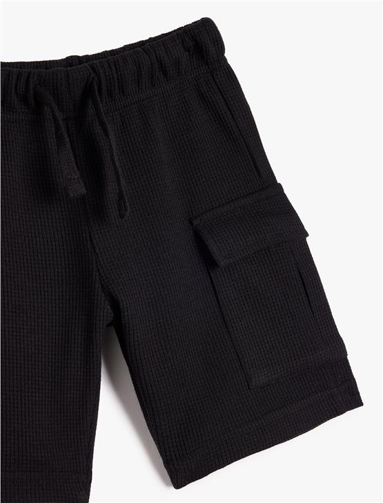 Koton 5Skb40016Tk 999 Sıyah Erkek Cocuk Pamuk Jersey Short