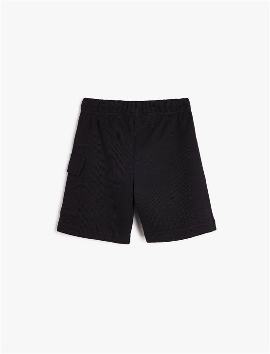 Koton 5Skb40016Tk 999 Sıyah Erkek Cocuk Pamuk Jersey Short