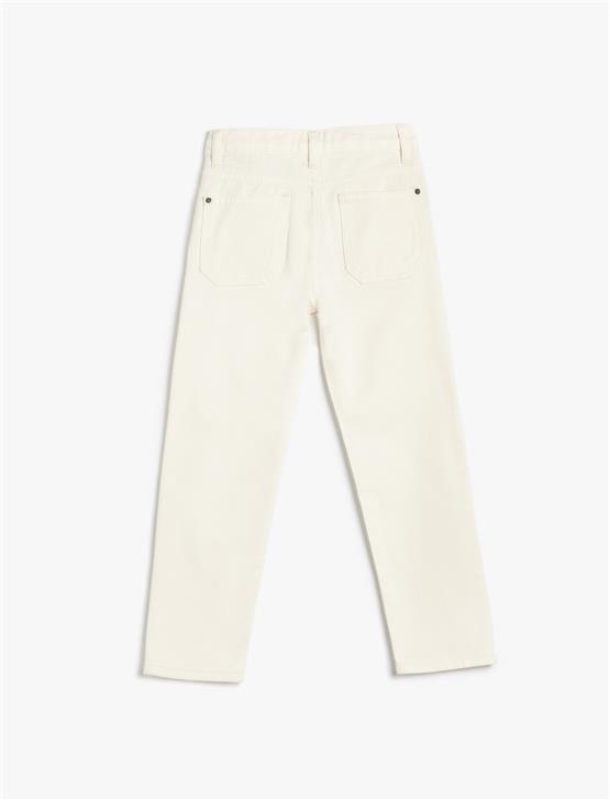 Koton 5Skb40023Td 003 Ekru Erkek Cocuk Pamuk Denım Pantolon
