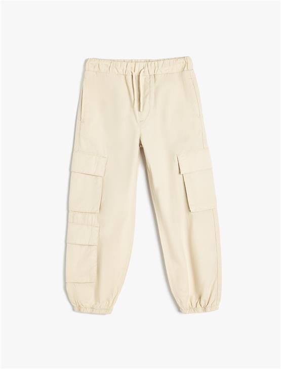 Koton 5Skb40065Tw 052 Bej Erkek Cocuk Pamuk Denım Pantolon