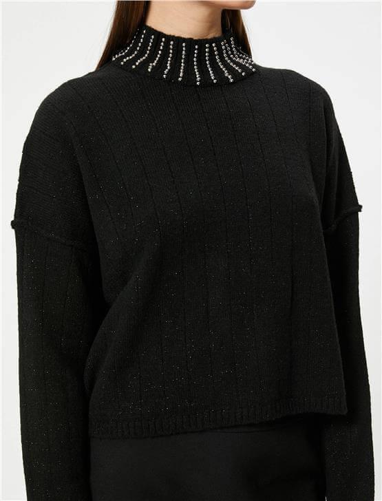 Koton 5Wak90219Ht 999 Siyah Kadın Knıtwear Kazak
