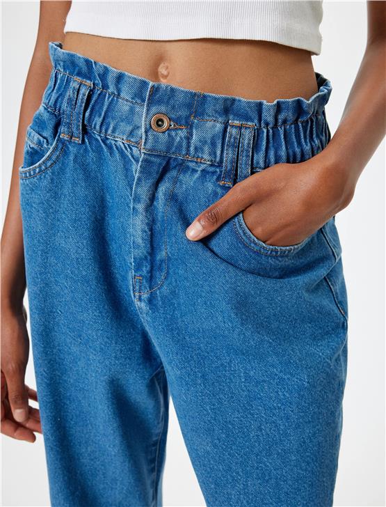 Koton 5Wal40002Md Mıd Orta Indıgo Kadın Pamuk Denim Pantolon