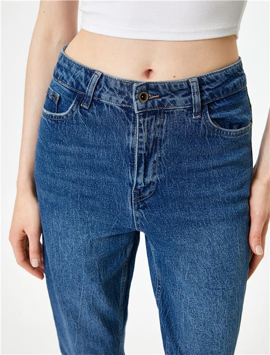 Koton 5Wal40020Md Drk Koyu Indıgo Kadın Pamuk Denim Pantolon
