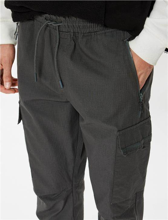 Koton 5Wam40003Hw 043 Grı Erkek Pamuk Dokuma Pantolon