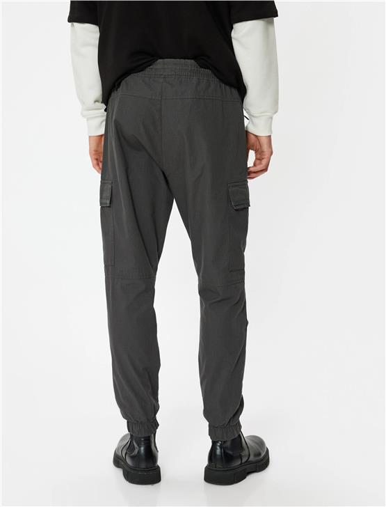 Koton 5Wam40003Hw 043 Grı Erkek Pamuk Dokuma Pantolon