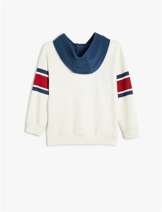 Koton 5Wkb10207Tk 010 Ekru Erkek Cocuk Pamuk Jersey Sweatshırt