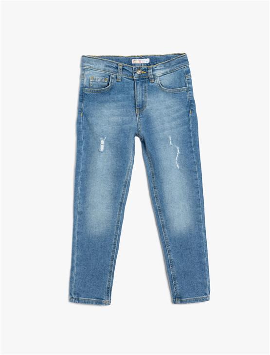 Koton 5Wkb40008Td Mıd Orta Indıgo Erkek Cocuk Pamuk Denım Pantolon