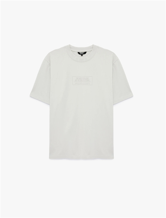 Koton 6Sam10002Mk 031 Grı Erkek Jersey Kısa Kollu T-Shırt