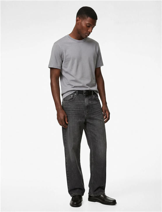 Koton 6Sam10005Mk 031 Grı Erkek Jersey Kısa Kollu Basıc T-Shırt