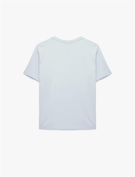 Koton 6Sam10005Mk 624 Mavı Erkek Jersey Kısa Kollu Basıc T-Shırt