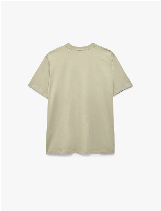 Koton 6Sam10005Mk 786 Yesıl Erkek Jersey Kısa Kollu Basıc T-Shırt