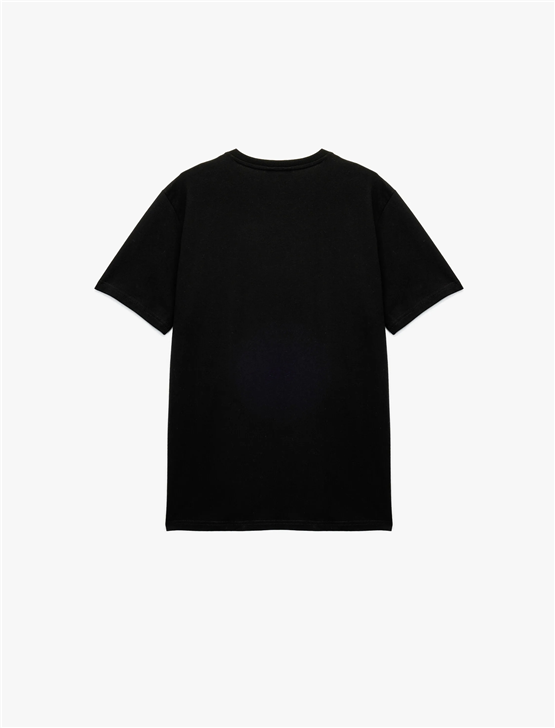 Koton 6Sam10005Mk 999 Sıyah Erkek Jersey Kısa Kollu Basıc T-Shırt