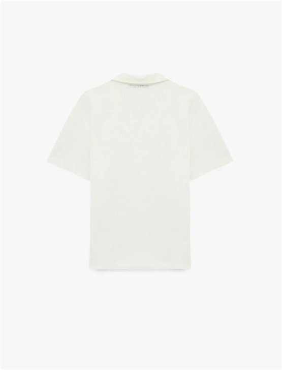 Koton 6Sam10007Mk 010 Ekru Erkek Jersey Kısa Kollu Polo T-Shırt