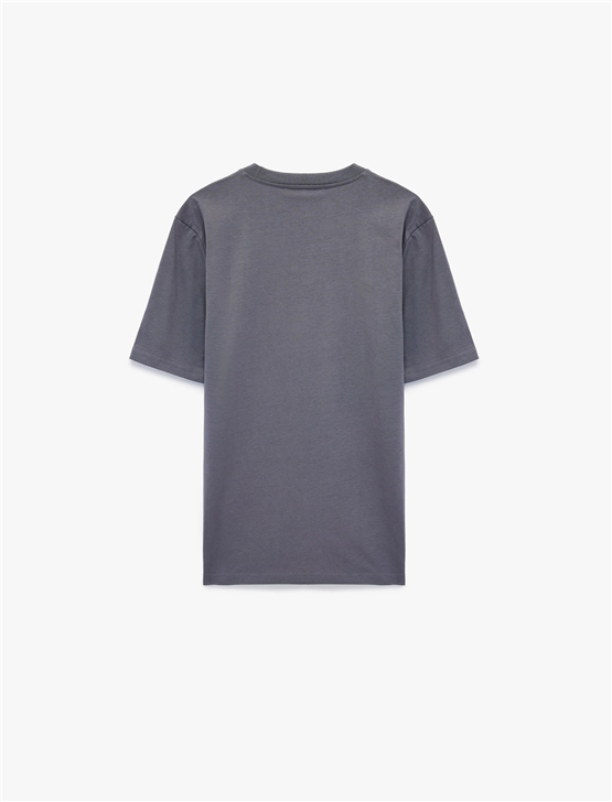 Koton 6Sam10011Mk 031 Grı Erkek Jersey Kısa Kollu Basıc T-Shırt