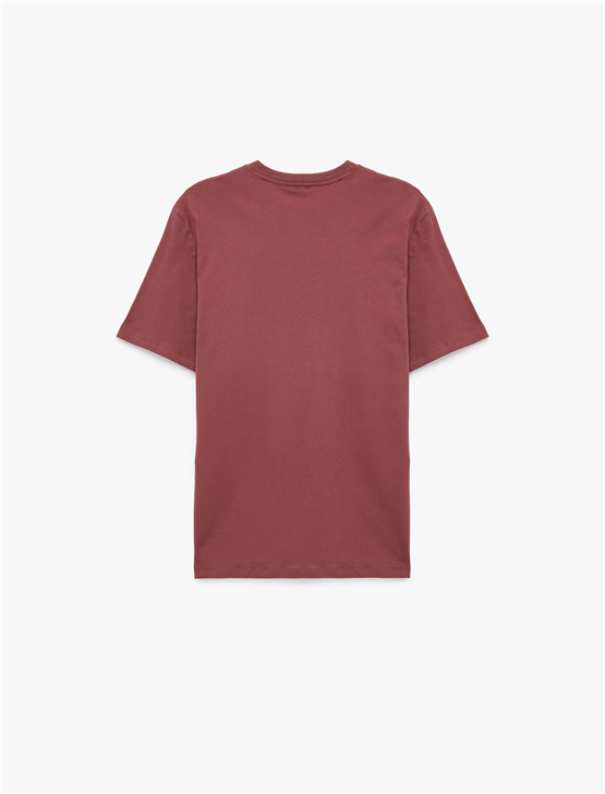 Koton 6Sam10017Mk 252 Pembe Erkek Jersey Kısa Kollu T-Shırt