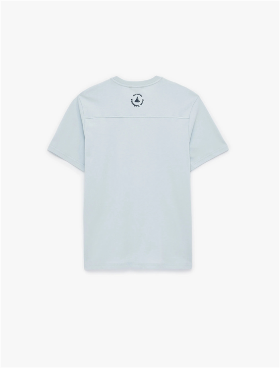 Koton 6Sam10019Mk 624 Mavı Erkek Jersey Kısa Kollu T-Shırt