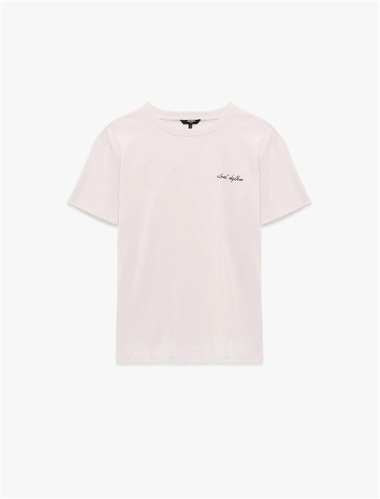 Koton 6Sam10047Mk 289 Pembe Erkek Jersey Kısa Kollu T-Shırt