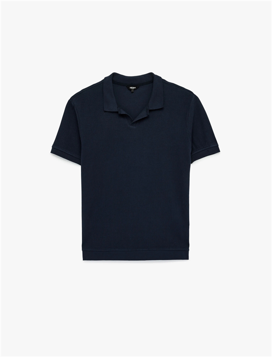 Koton 6Sam10068Mk 725 Lacıvert Erkek Jersey Kısa Kollu Polo T-Shırt