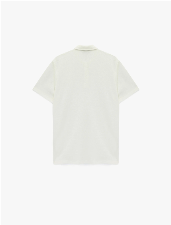 Koton 6Sam10071Mk 000 Beyaz Erkek Jersey Kısa Kollu Polo T-Shırt